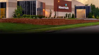 A quarter-side view of the AdventHealth Ottawa building