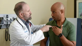 Doctor running examination 