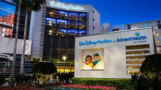 Exterior of AdventHealth for Children Walt Disney Pavilion.