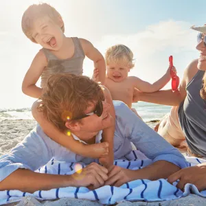 Family on Beach