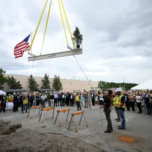 Final steel beam marks key step in  AdventHealth Daytona Beach expansion.