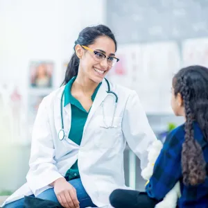 Doctor with patient