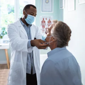 A patient visiting his doctor.