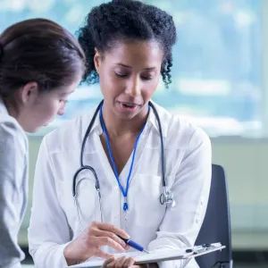 Female with Doctor