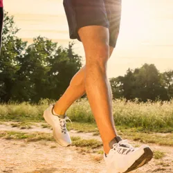 Two people running.
