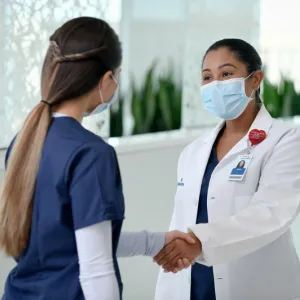 Nurse with physician