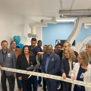 Local govenment and community leaders joined AdventHealth Heart of Florida leadership, doctors and other team members for a ribbon cutting ceremony for the new lab.