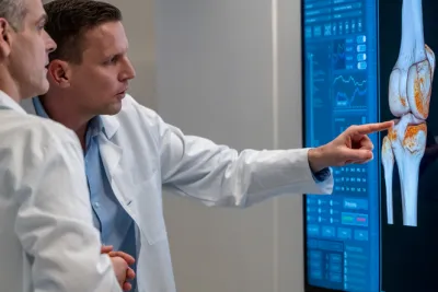 ortho team reviews scans