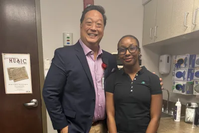 Jazmin Brown and Dr. Woo