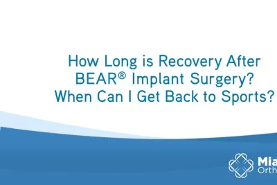 How Long is Recovery After BEAR Implant Surgery? | Q&A | Dr. Sean Keyes | Miach Orthopaedics