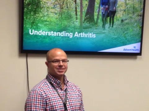 Dr. Land giving a presentation
