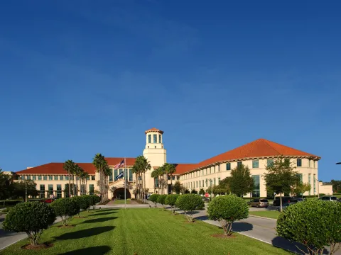 An areal picture of AdventHealth Celebration facility