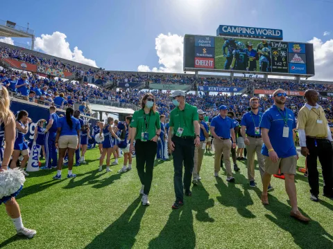 AdventHealth Team Members at a Citrus Bowl Game.