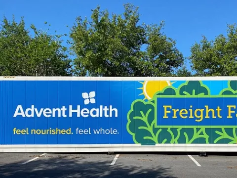 Freight farm at AdventHealth Celebration