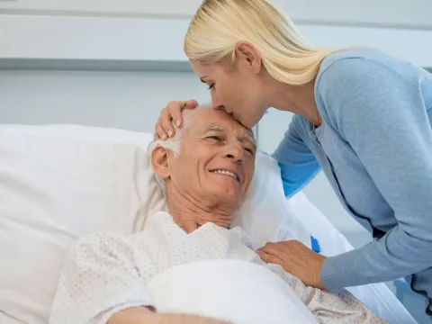 Family Member Visiting Patient