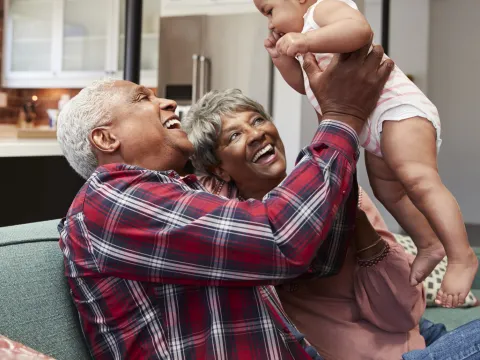 Grandparents with grandbaby