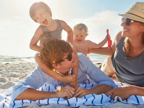 Family on Beach