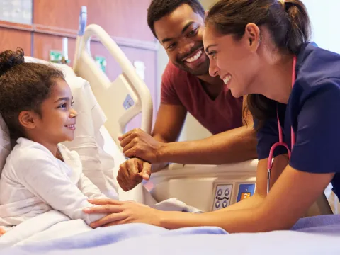 Staff provide caring and compassionate care at an AdventHealth A rated hospital.