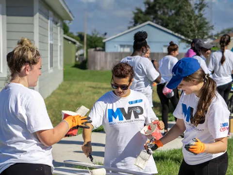 Magic Volunteer Program volunteers at a Habitat for Humanity Event.