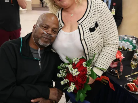 From hospital bed to wedding vows
