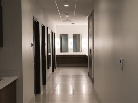 Sports Medicine and Rehab locker room
