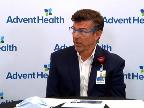 Dr. Schoch at an AdventHealth Morning Briefing interview