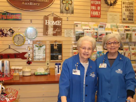 two women smiling