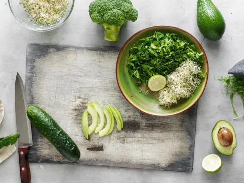 Health food on the table.