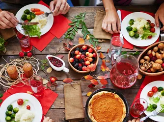 healthy food on a table
