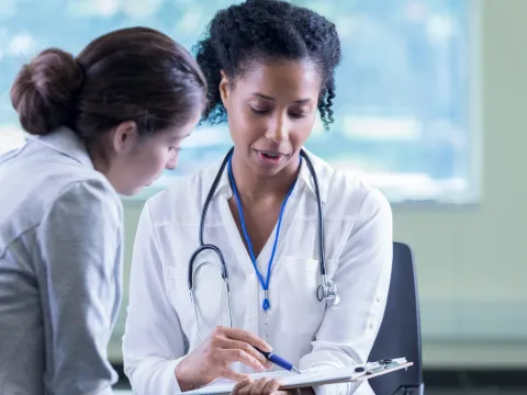 Female with Doctor