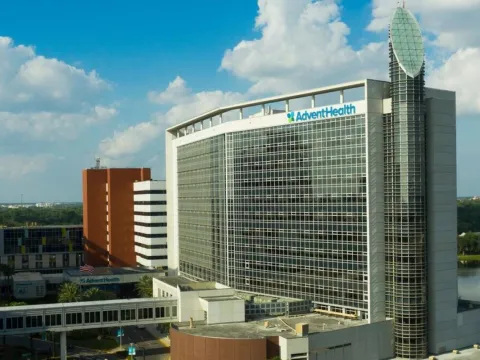An image of the AdventHealth Orlando building.
