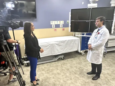 WFTV news anchor Alexa Lorenzo interviews Dr. Kadkhodayan
