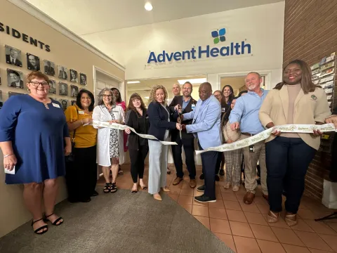 AdventHealth Heart of Florida leaders, Northeast Polk Chamber Leaders and community members were on hand for the ribbon cutting ceremony.