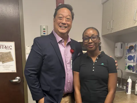 Jazmin Brown and Dr. Woo