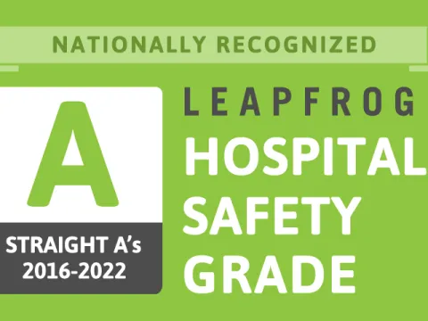 AdventHealth Hendersonville Nationally Recognized for 12 Straight “A’s” by the Leapfrog Hospital Safety Grade