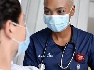 Nurse and patient