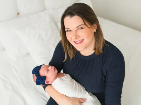 Kate S and her baby