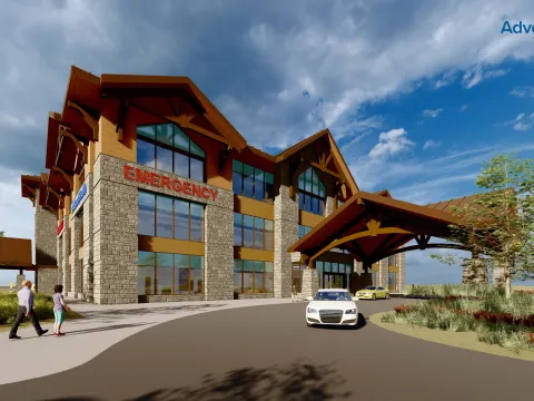 Rendering of the AdventHealth Aurora Highlands ER
