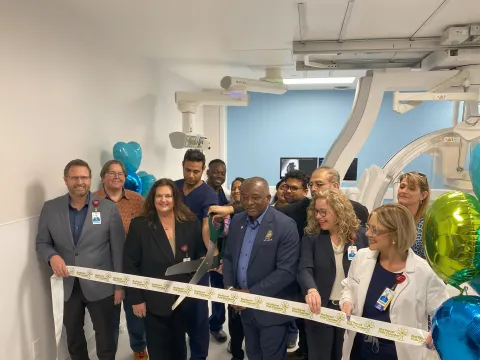 Local govenment and community leaders joined AdventHealth Heart of Florida leadership, doctors and other team members for a ribbon cutting ceremony for the new lab.