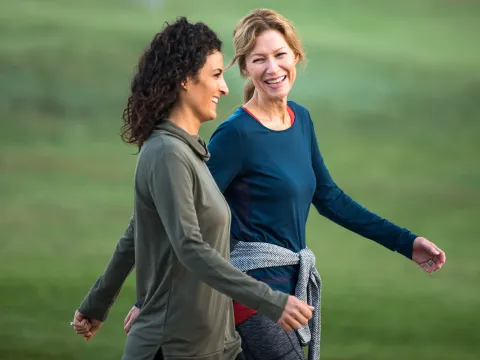 Two Women Smiling