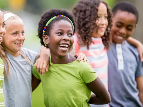 Children who have had a sports physical at summer camp.