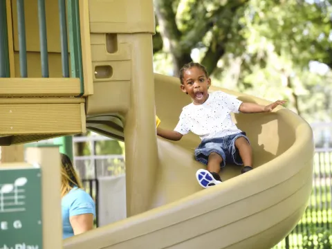 Child on Slide