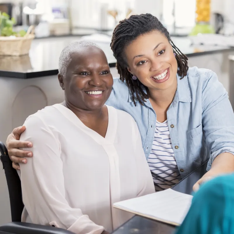 Nurse with Mother and Daughter