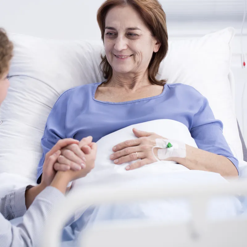 Woman in the emergency room