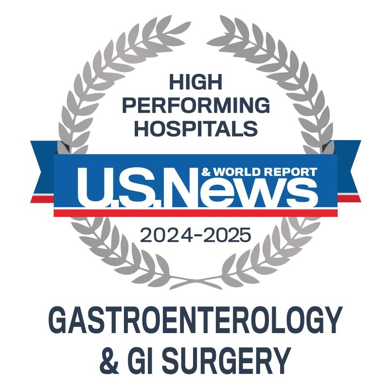US News High Performing Hospital Gastroenterology 2024-2025