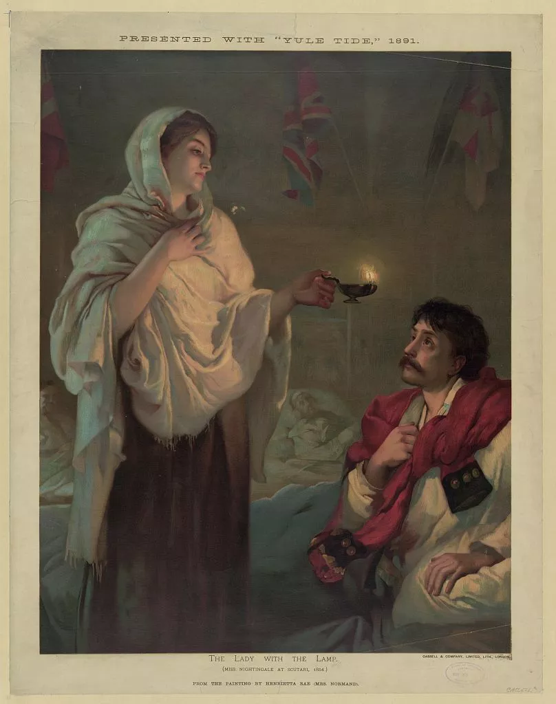Cassell and Company, P. (1891) The Lady  with the Lamp Miss Nightingale at Scutari., 1891.  London: Cassell & Company, Limited. [Photograph] Retrieved from the  Library of Congress