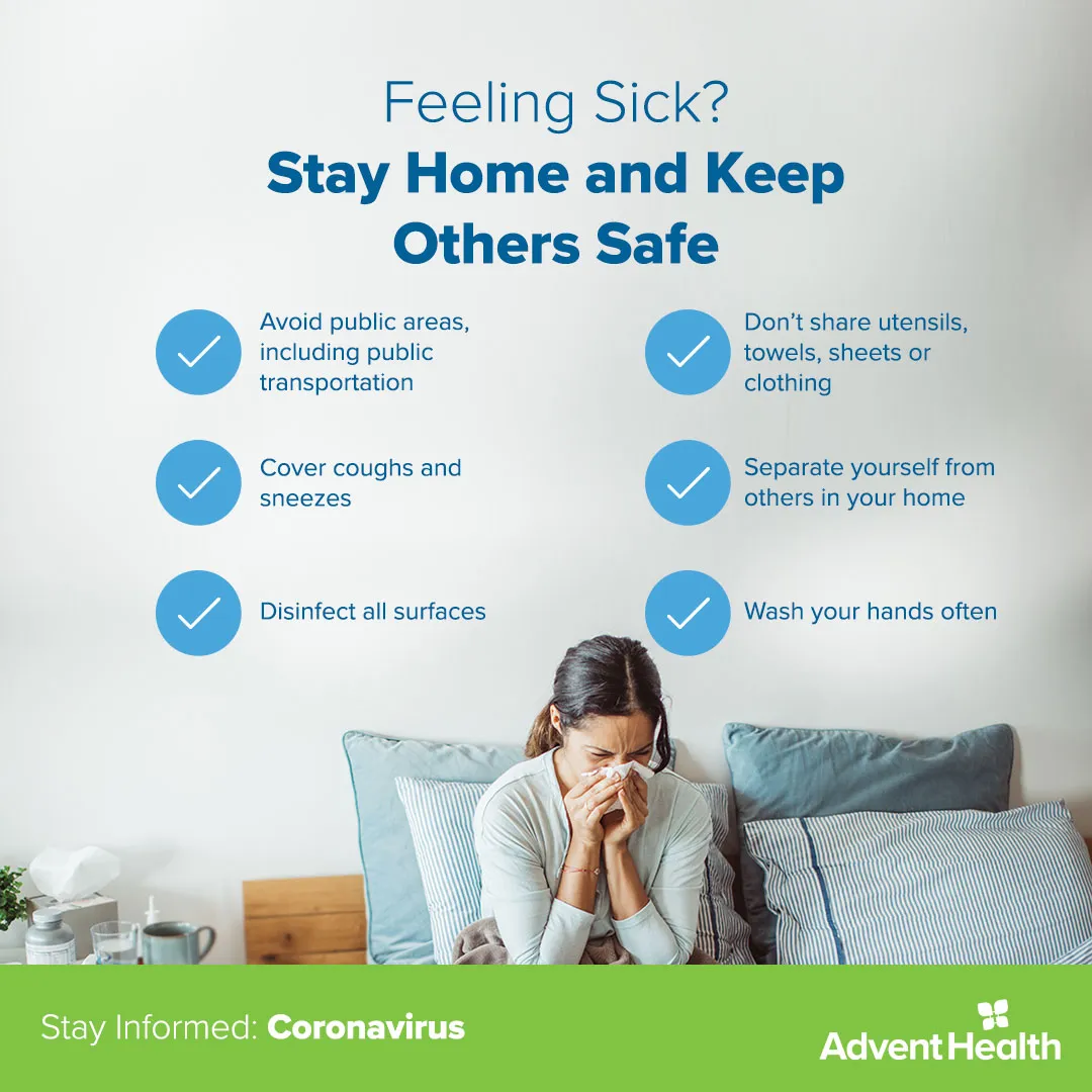 Infographic: Feeling Sick? Stay Home and Keep Others Safe.