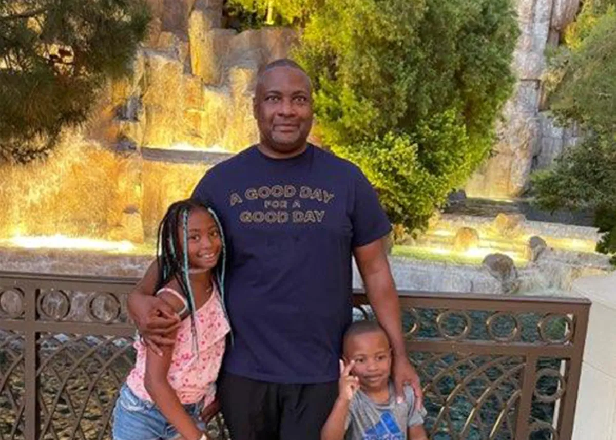 Curt Branford with his two children