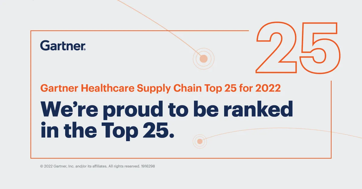 The work being done by AdventHealth's supply chain teams garnered the No. 6 spot in the Gartner Healthcare Supply Chain Top 25 for 2022.