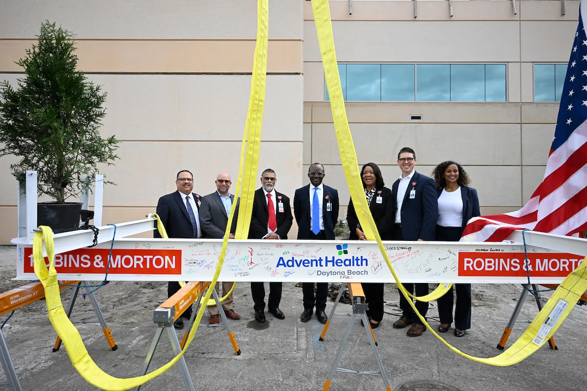 Final steel beam marks key step in AdventHealth Daytona Beach expansion